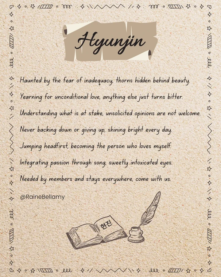 "Hyunjin" Acrostic Poem by Raine Bellamy