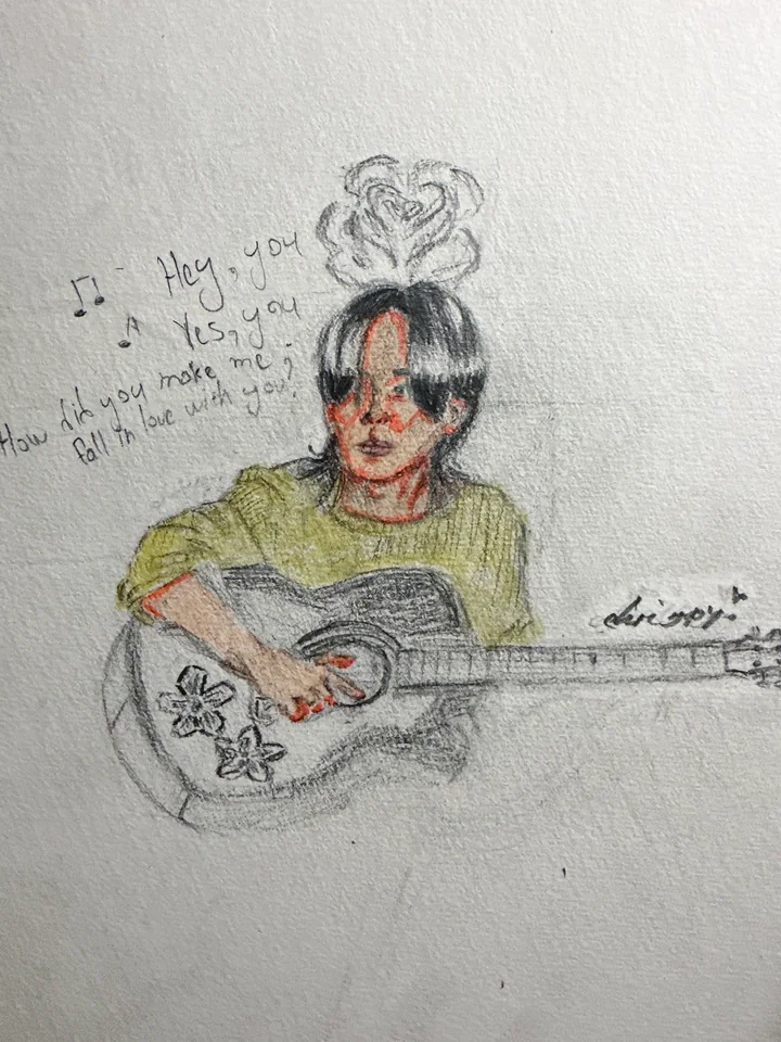 Hyunnie with blooming rose by Chrispy